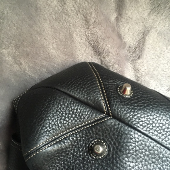 Black Leather Coach SoHo Hampton Pebble Satchel - Picture 5 of 6